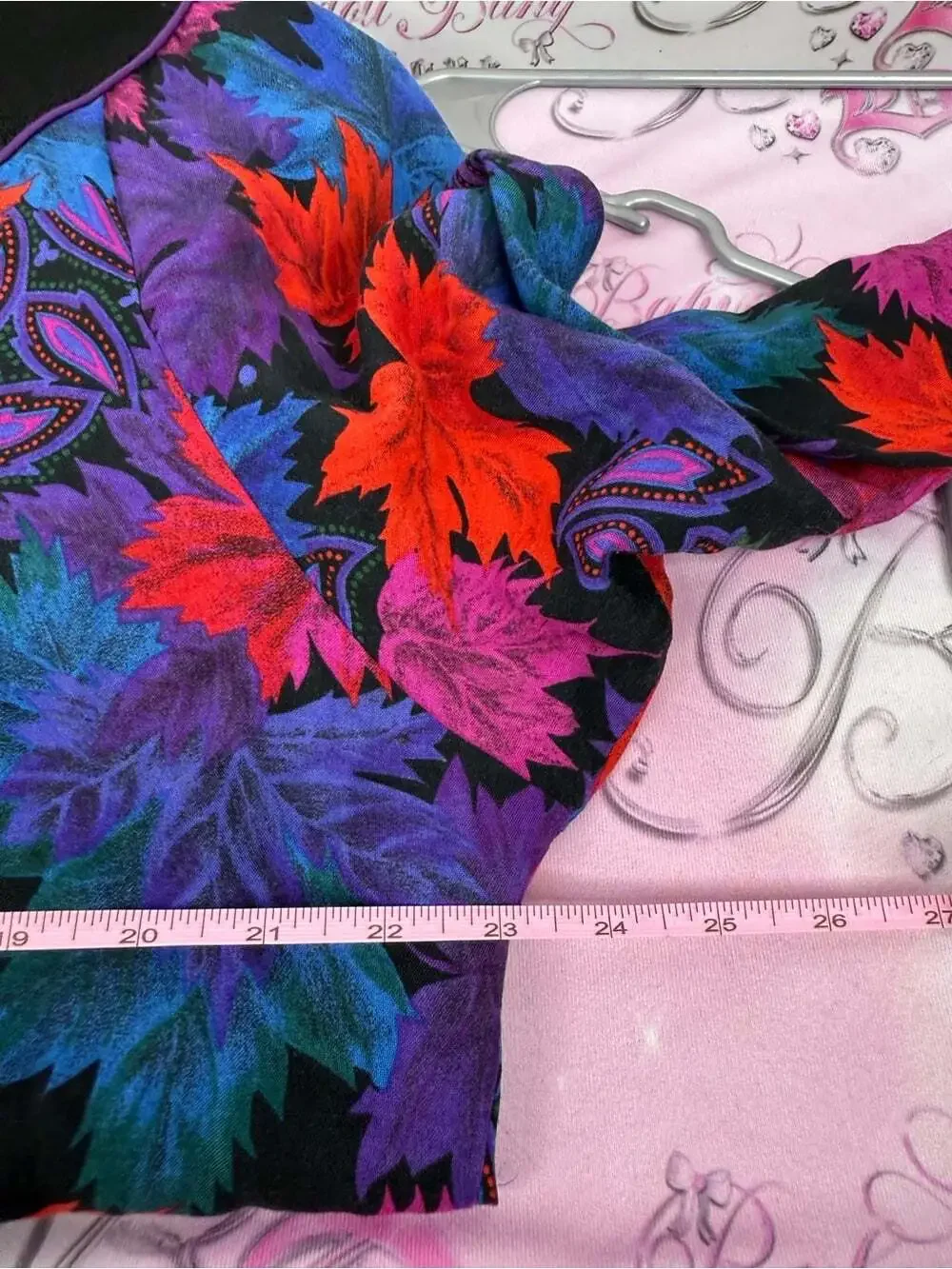 FAROUCHE set Vintage top & Floral Pleated Skirt - Multicolor retro 2 piece